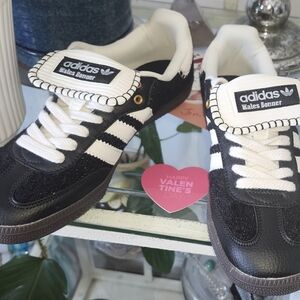 Adidas Unisex Black and White Wales Bonner Sneakers